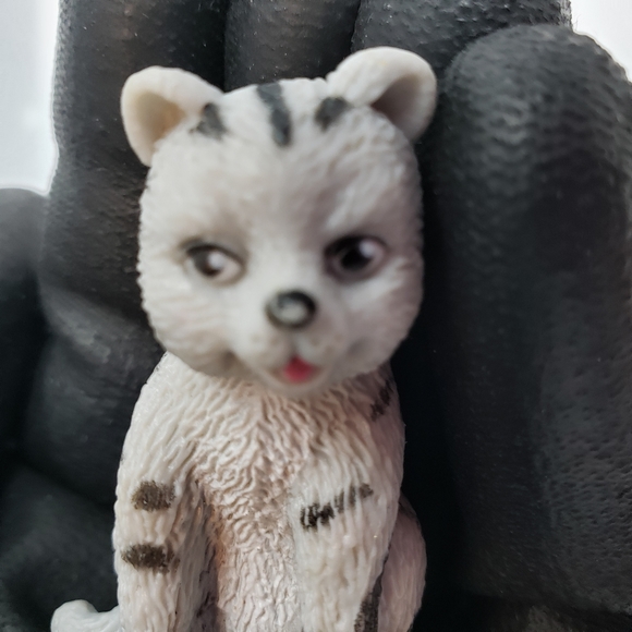 Kitty Kitten Cat Gray with Black Stripes Toy Figure - Picture 12 of 16